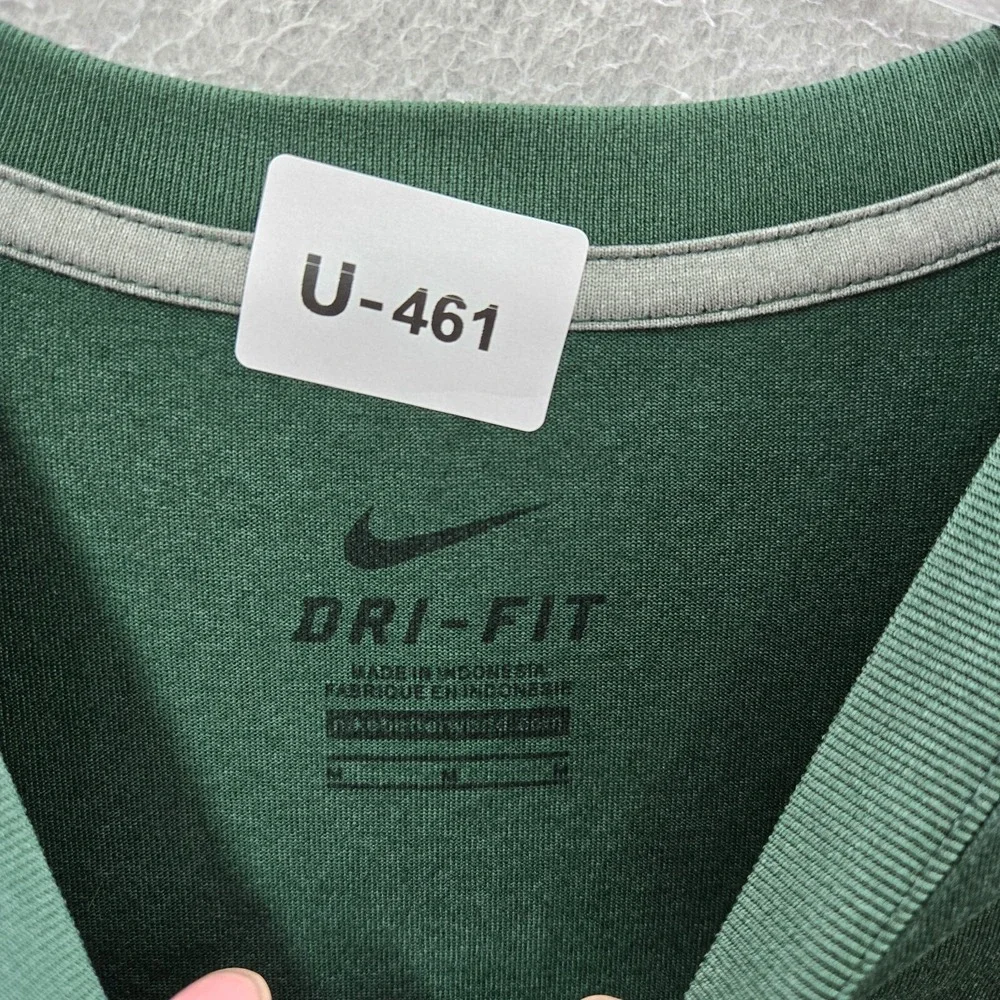 Oregon Ducks Men Activewear Shirt Medium Green Nike Swoosh Logo Dri Fit Tee‎